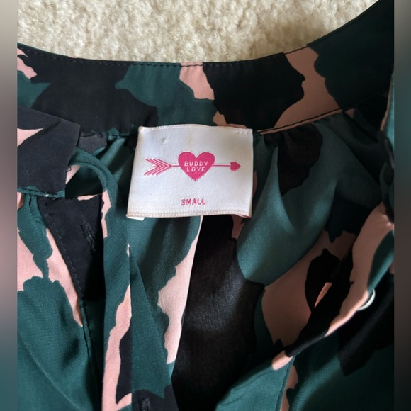 Buddy Love Multi Camouflage Like Print Shift Dress. Size Small. - Picture 2 of 3